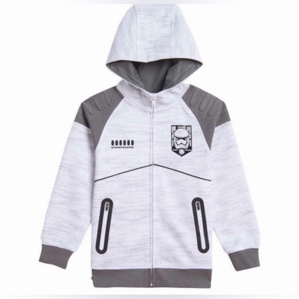 Star Wars Hoodie Youth Small 7/8 Full Zip 1st Order Stormtrooper( see flaw)